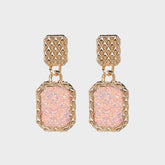 Geometric Alloy Dangle Earrings